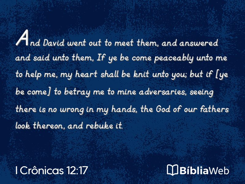 I Crônicas 12:17 em imagem para compartilhar