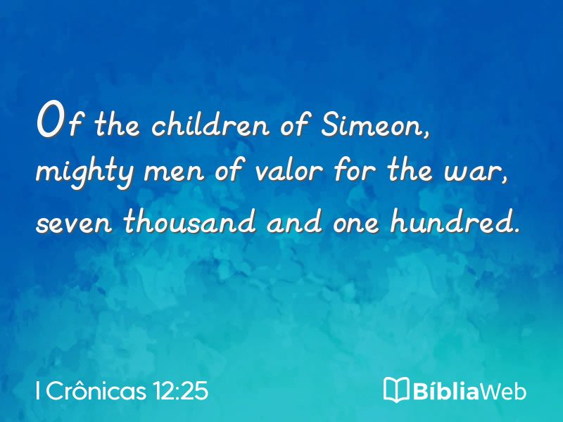 I Crônicas 12:25 em imagem para compartilhar