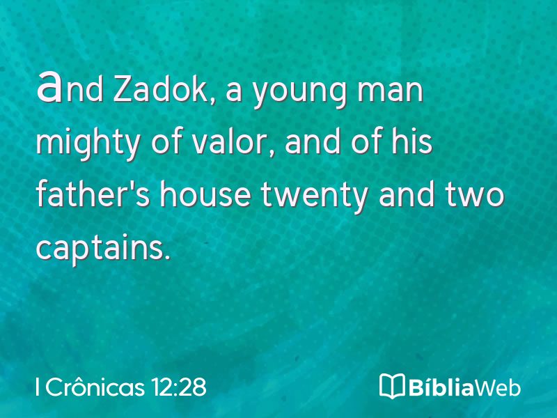 I Crônicas 12:28 em imagem para compartilhar