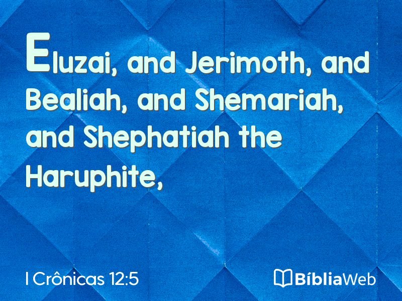 I Crônicas 12:5 em imagem para compartilhar