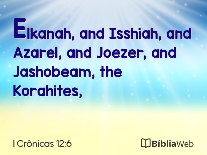 I Crônicas 12:6 em imagem para compartilhar