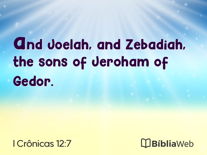 I Crônicas 12:7 em imagem para compartilhar