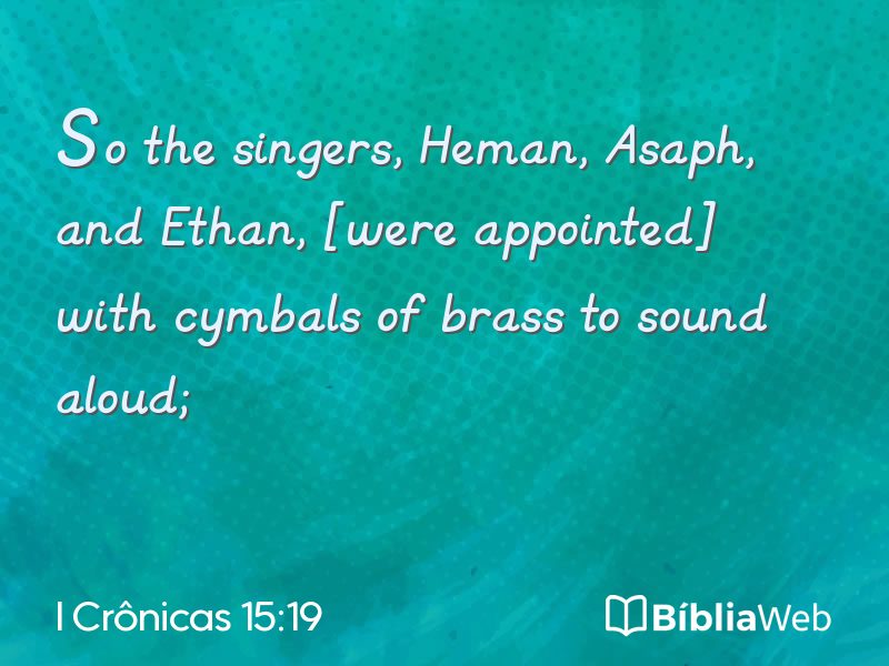 I Crônicas 15:19 em imagem para compartilhar