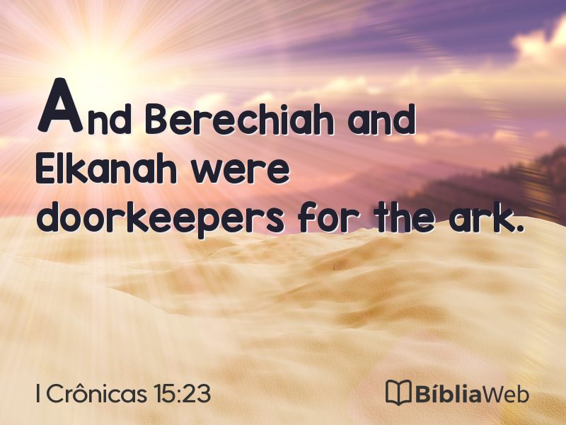 I Crônicas 15:23 em imagem para compartilhar