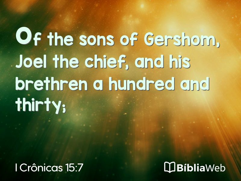 I Crônicas 15:7 em imagem para compartilhar