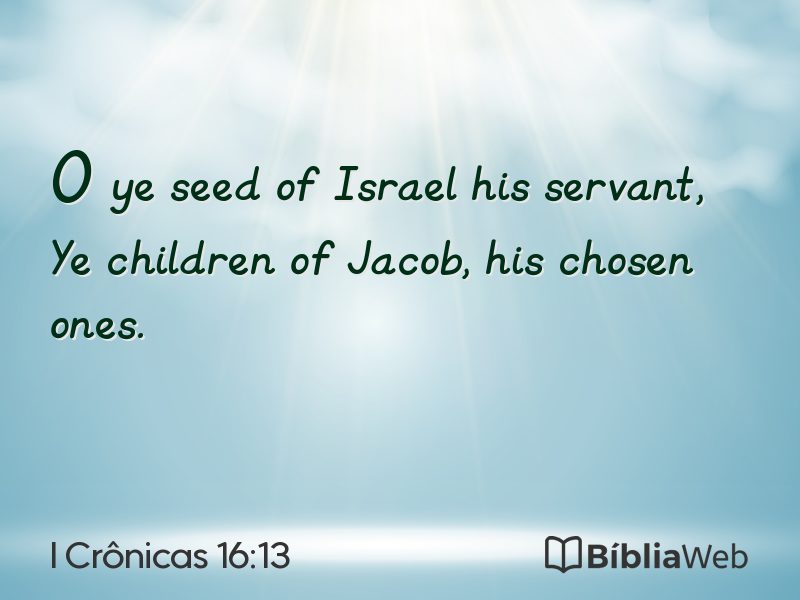 I Crônicas 16:13 em imagem para compartilhar