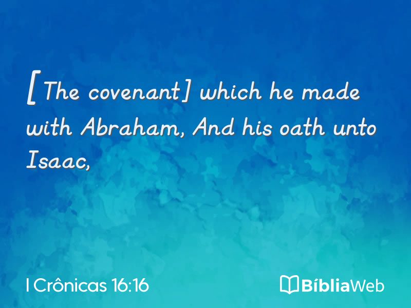 I Crônicas 16:16 em imagem para compartilhar