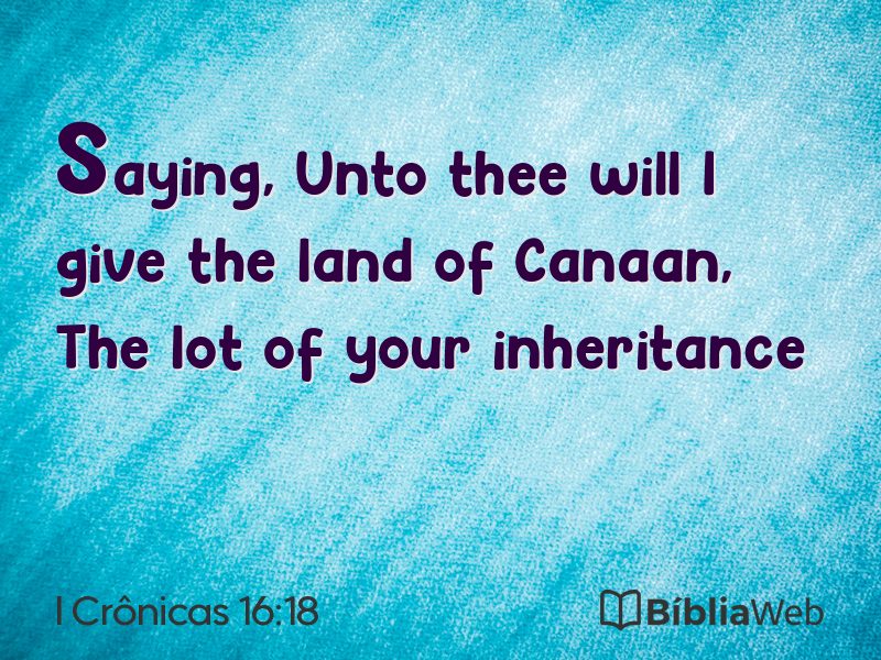 I Crônicas 16:18 em imagem para compartilhar