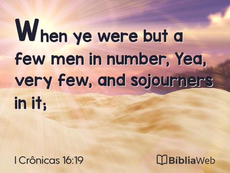 I Crônicas 16:19 em imagem para compartilhar