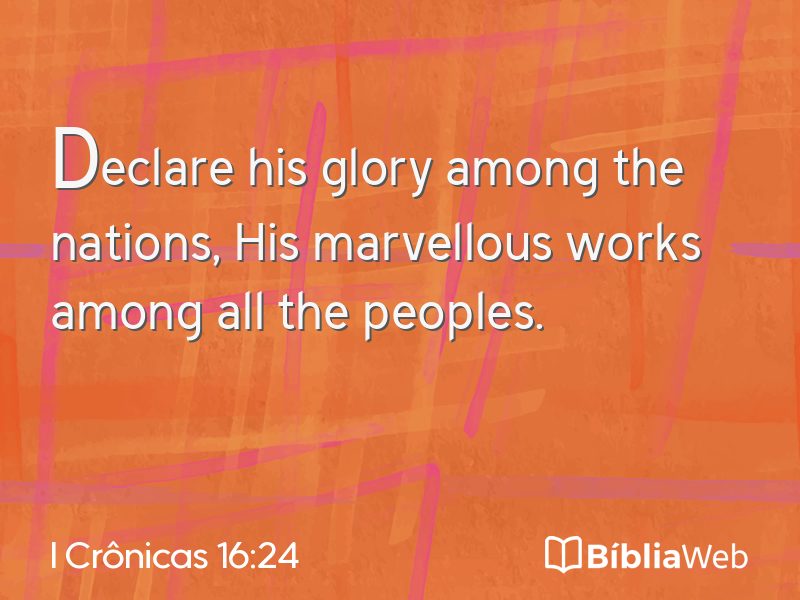 I Crônicas 16:24 em imagem para compartilhar