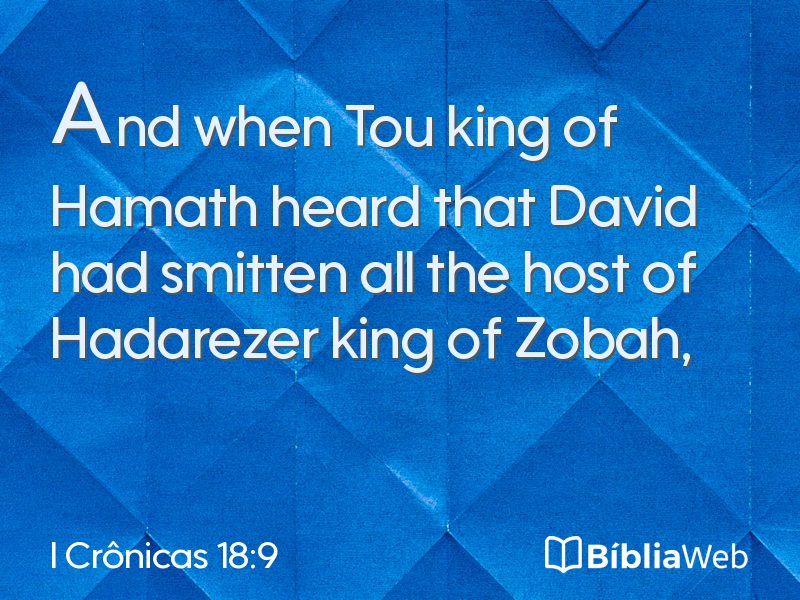 I Crônicas 18:9 em imagem para compartilhar