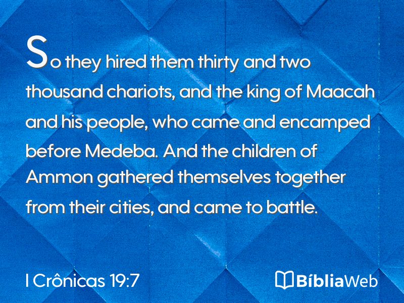 I Crônicas 19:7 em imagem para compartilhar