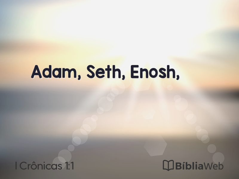 I Crônicas 1:1 em imagem para compartilhar