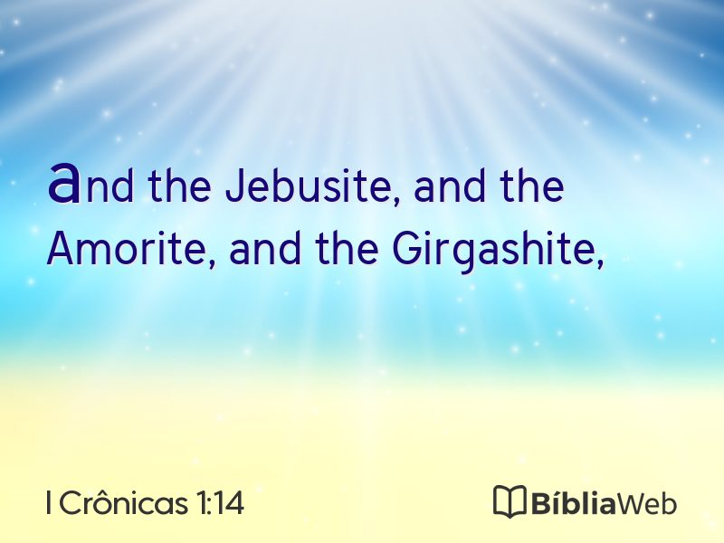 I Crônicas 1:14 em imagem para compartilhar