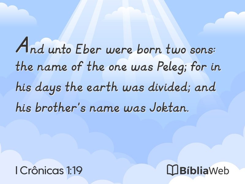 I Crônicas 1:19 em imagem para compartilhar