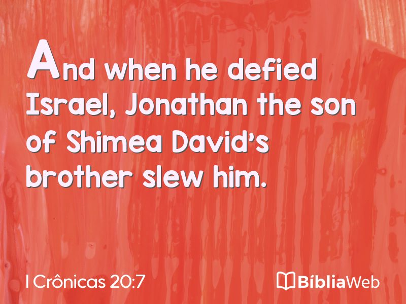 I Crônicas 20:7 em imagem para compartilhar