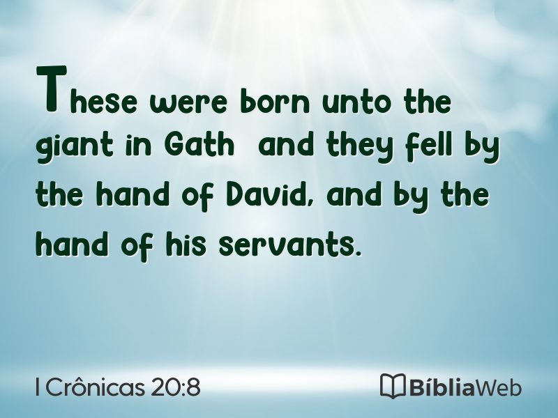 I Crônicas 20:8 em imagem para compartilhar