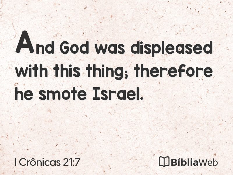 I Crônicas 21:7 em imagem para compartilhar