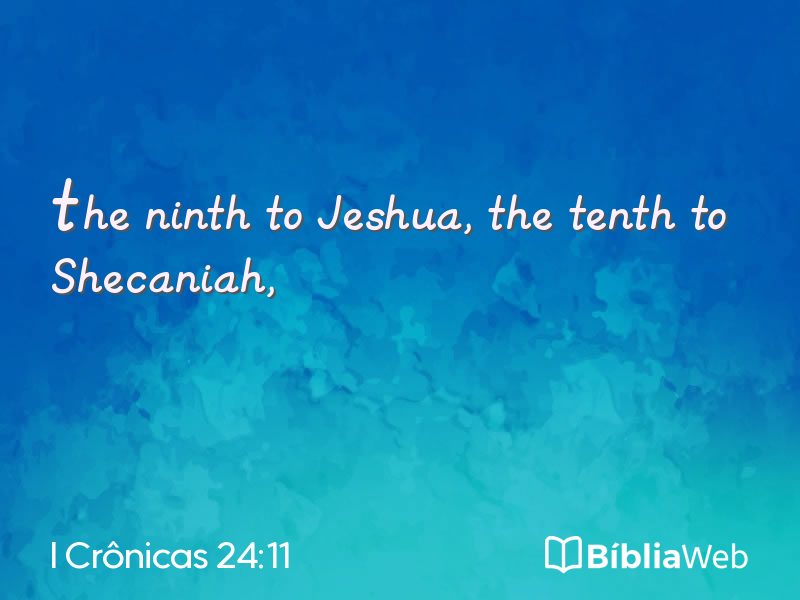 I Crônicas 24:11 em imagem para compartilhar