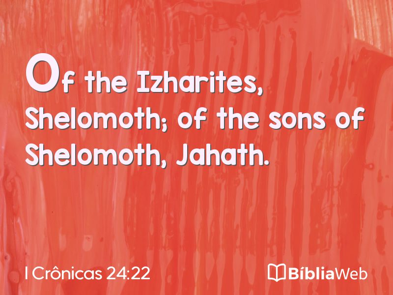 I Crônicas 24:22 em imagem para compartilhar