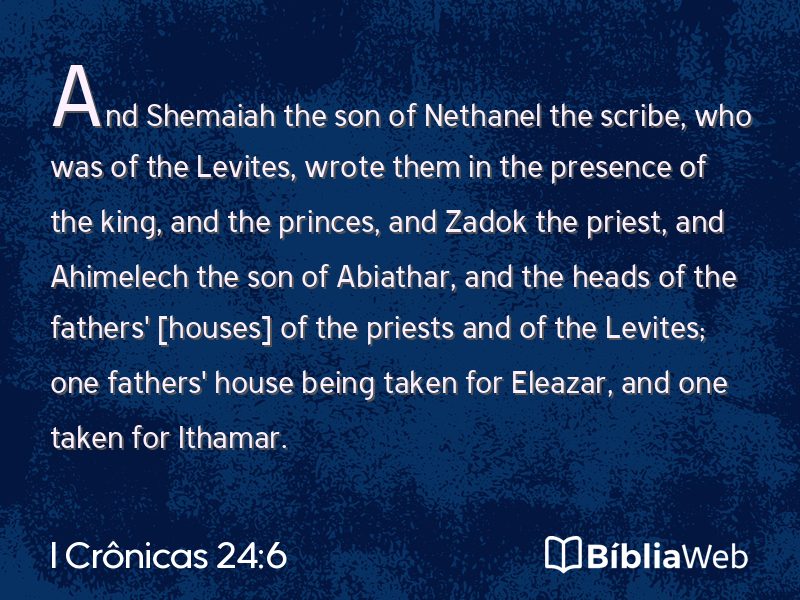 I Crônicas 24:6 em imagem para compartilhar