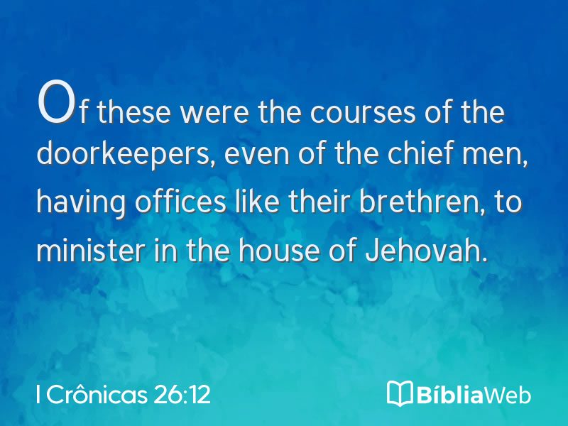 I Crônicas 26:12 em imagem para compartilhar