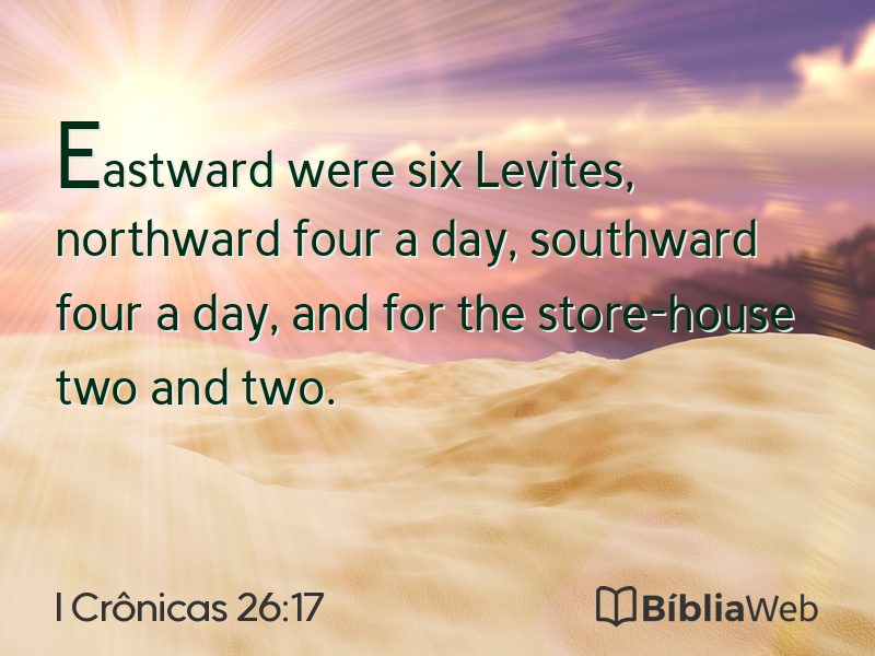 I Crônicas 26:17 em imagem para compartilhar