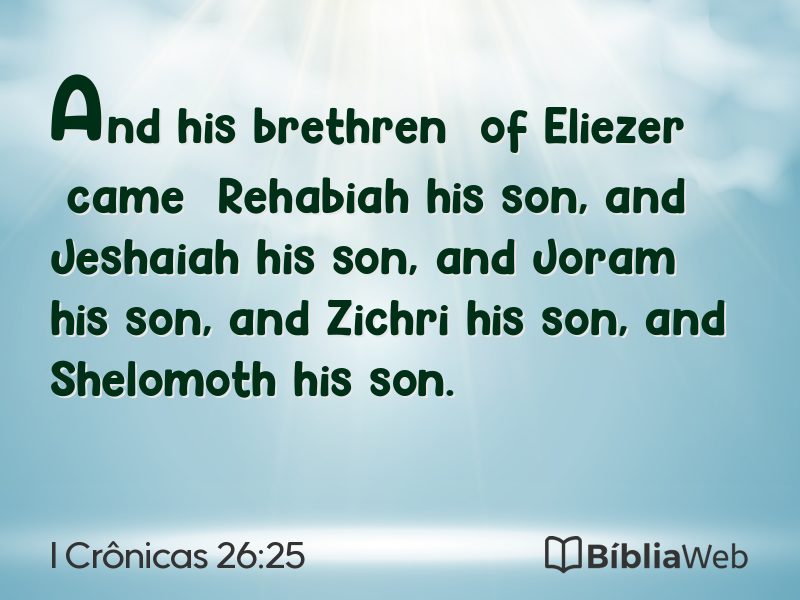 I Crônicas 26:25 em imagem para compartilhar