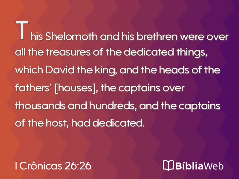 I Crônicas 26:26 em imagem para compartilhar