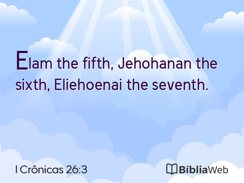 I Crônicas 26:3 em imagem para compartilhar