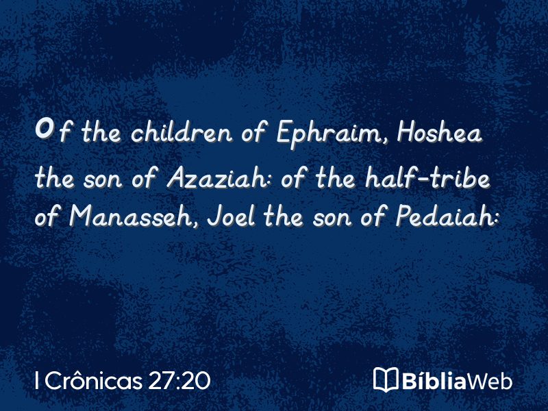 I Crônicas 27:20 em imagem para compartilhar