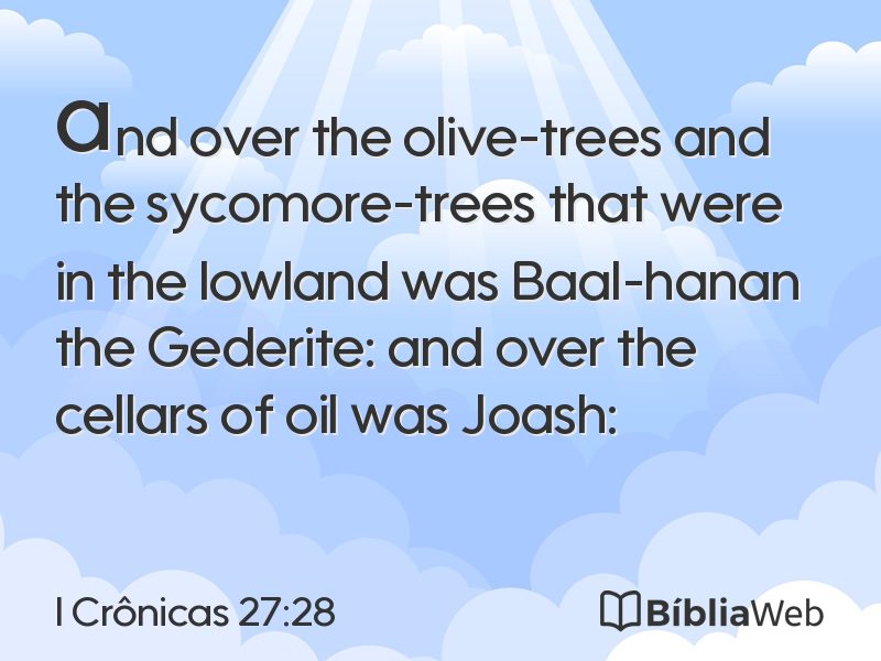 I Crônicas 27:28 em imagem para compartilhar