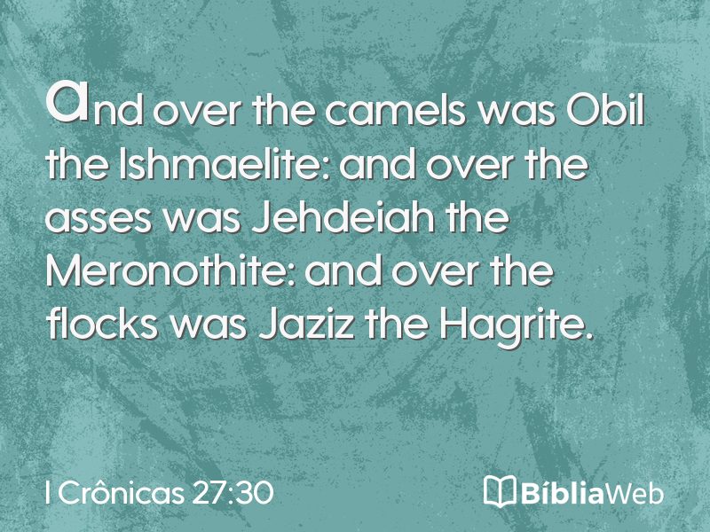 I Crônicas 27:30 em imagem para compartilhar