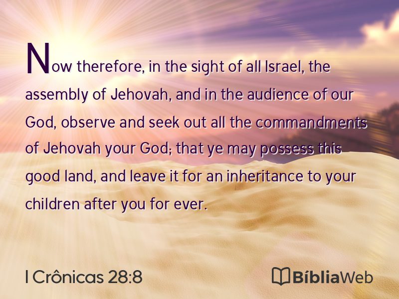 I Crônicas 28:8 em imagem para compartilhar