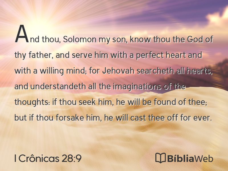 I Crônicas 28:9 em imagem para compartilhar