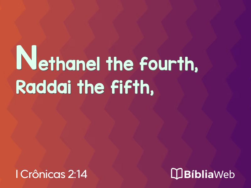 I Crônicas 2:14 em imagem para compartilhar