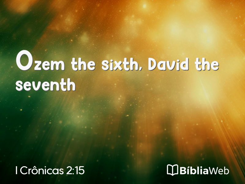I Crônicas 2:15 em imagem para compartilhar