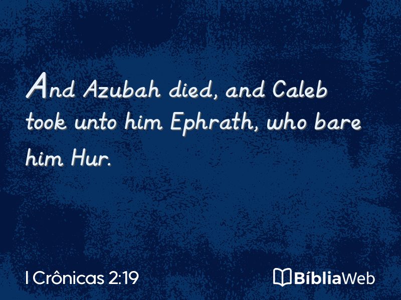 I Crônicas 2:19 em imagem para compartilhar