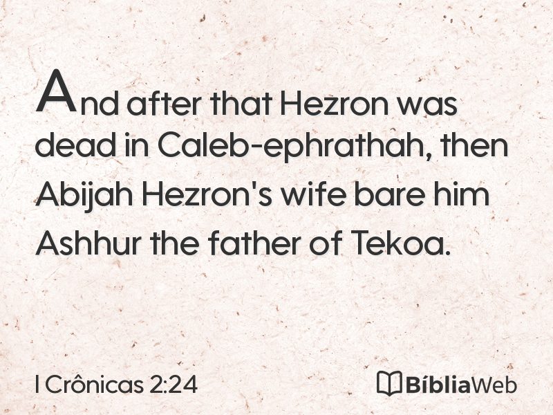 I Crônicas 2:24 em imagem para compartilhar
