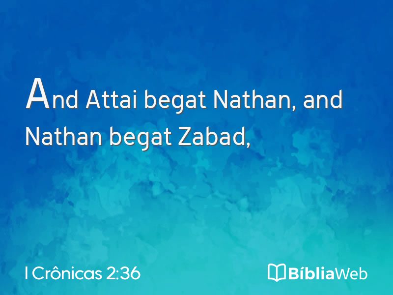 I Crônicas 2:36 em imagem para compartilhar
