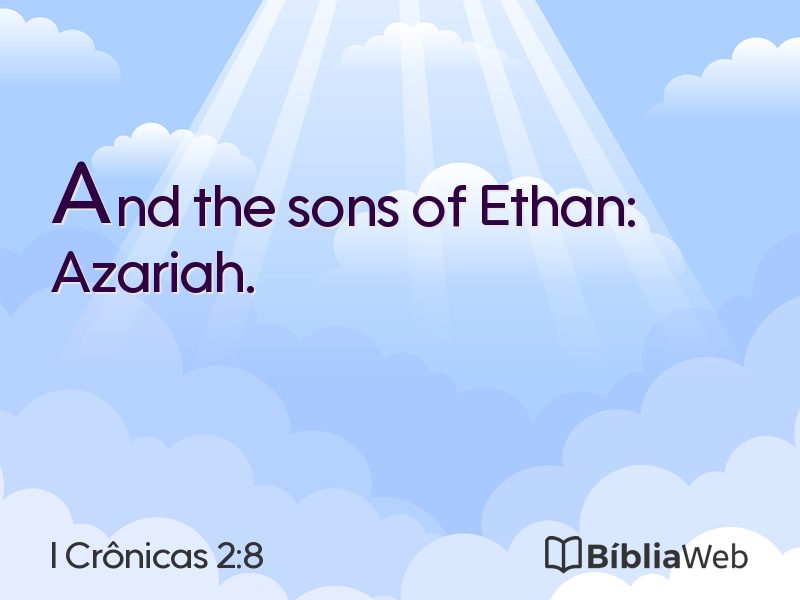 I Crônicas 2:8 em imagem para compartilhar