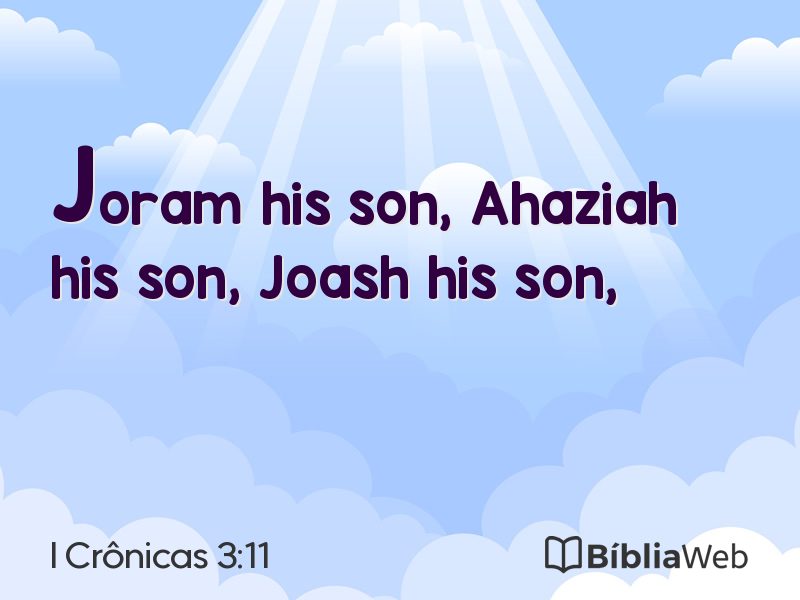 I Crônicas 3:11 em imagem para compartilhar
