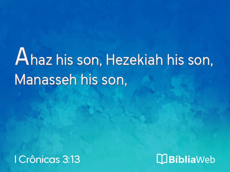 I Crônicas 3:13 em imagem para compartilhar