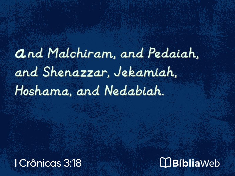 I Crônicas 3:18 em imagem para compartilhar