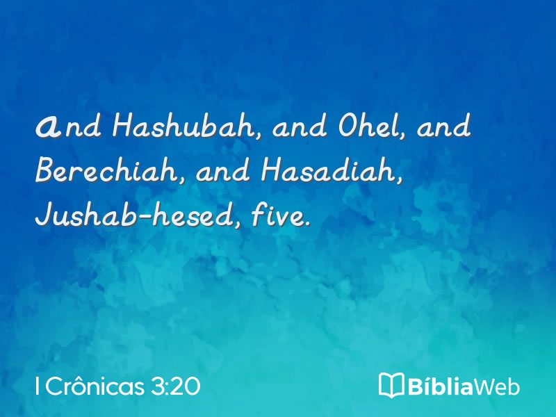 I Crônicas 3:20 em imagem para compartilhar