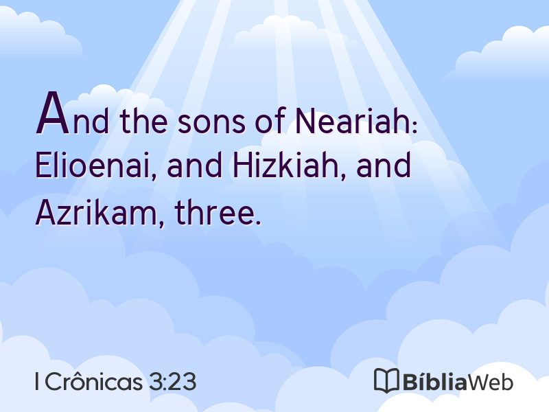 I Crônicas 3:23 em imagem para compartilhar