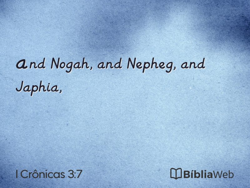 I Crônicas 3:7 em imagem para compartilhar