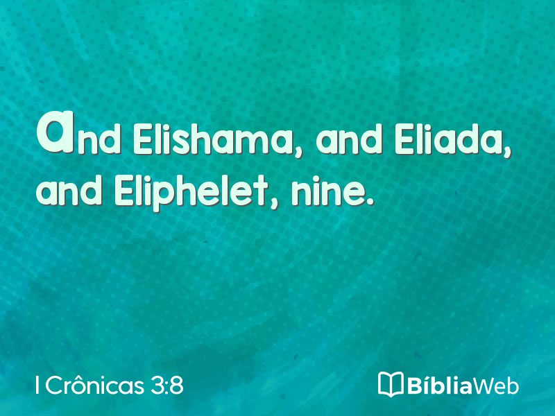 I Crônicas 3:8 em imagem para compartilhar