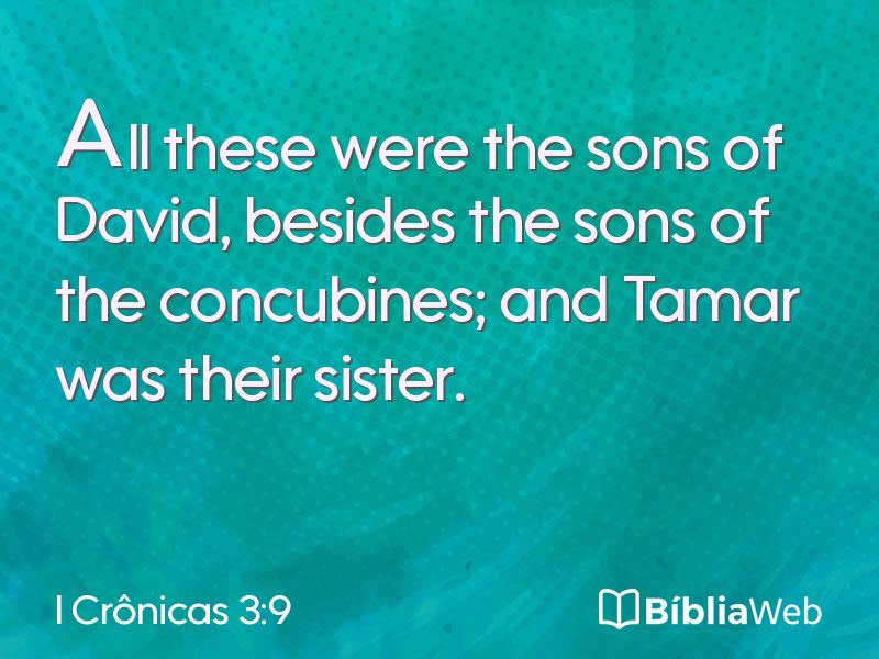I Crônicas 3:9 em imagem para compartilhar