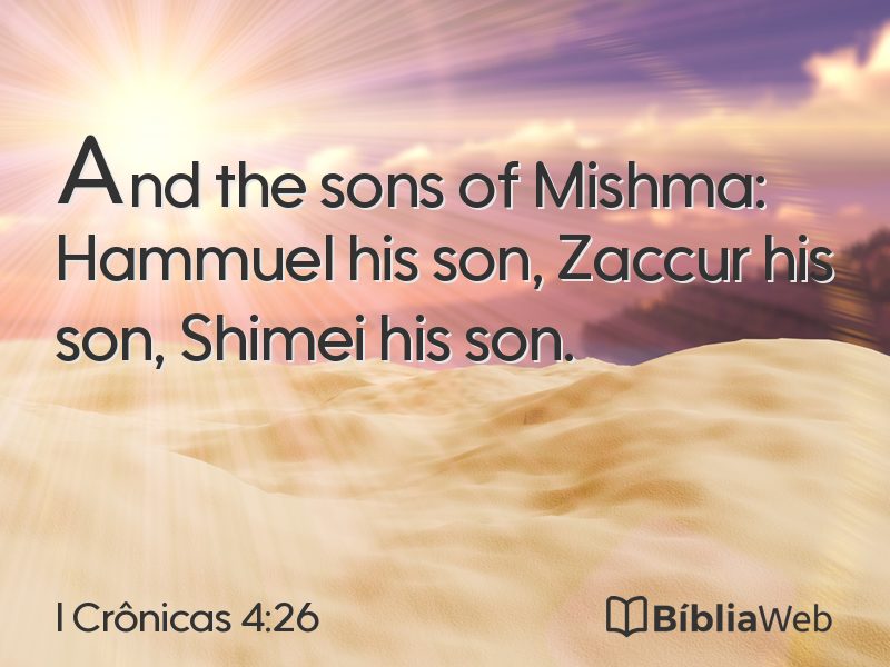 I Crônicas 4:26 em imagem para compartilhar